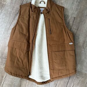 Lees Tan Vest with Sherpa Lining